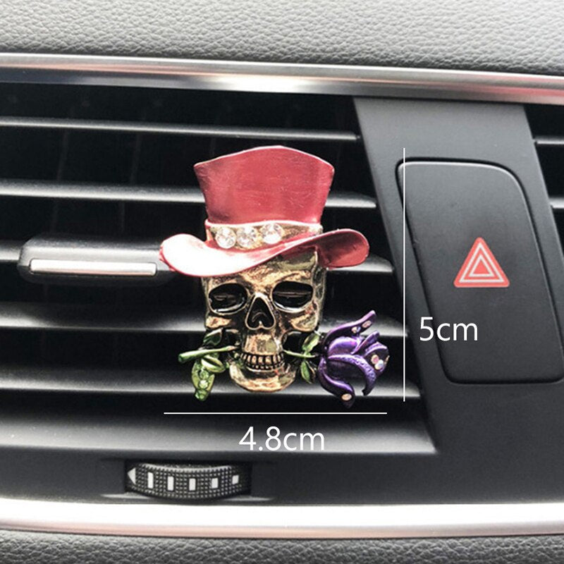 Car Ornaments Skull GiftsFlower Scent Smell  Air Freshener Interior Decor