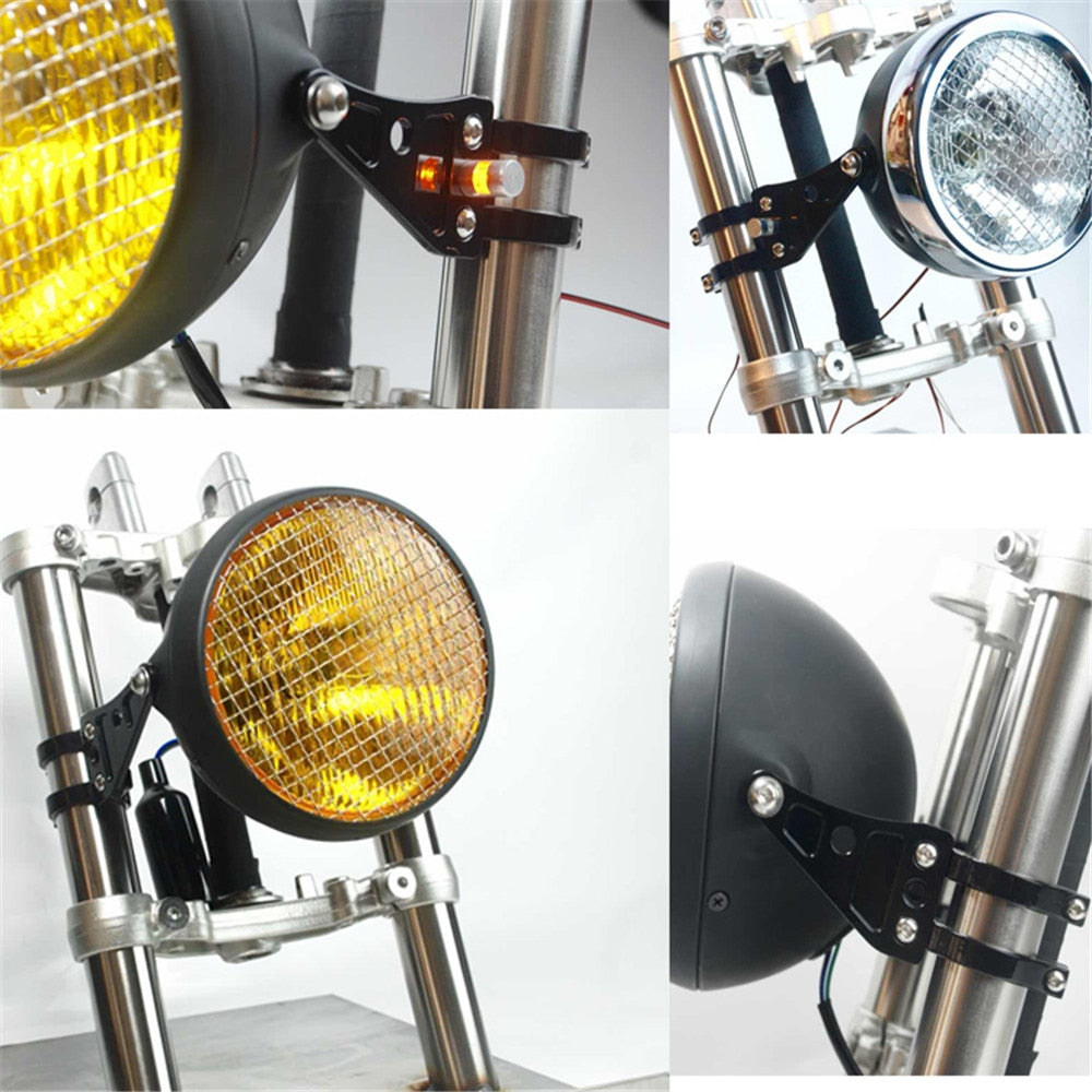 Motorcycle Headlight Mount Bracket For Fork Head Lamp Aluminum 41mm