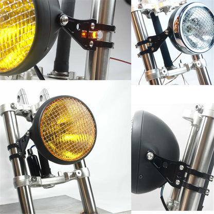 Motorcycle Headlight Mount Bracket For Fork Head Lamp Aluminum 41mm