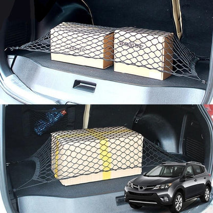 Car Trunk Floor Cargo Net Mesh Luggage Elastic Hook Flat Nylon Straps For Toyota RAV4