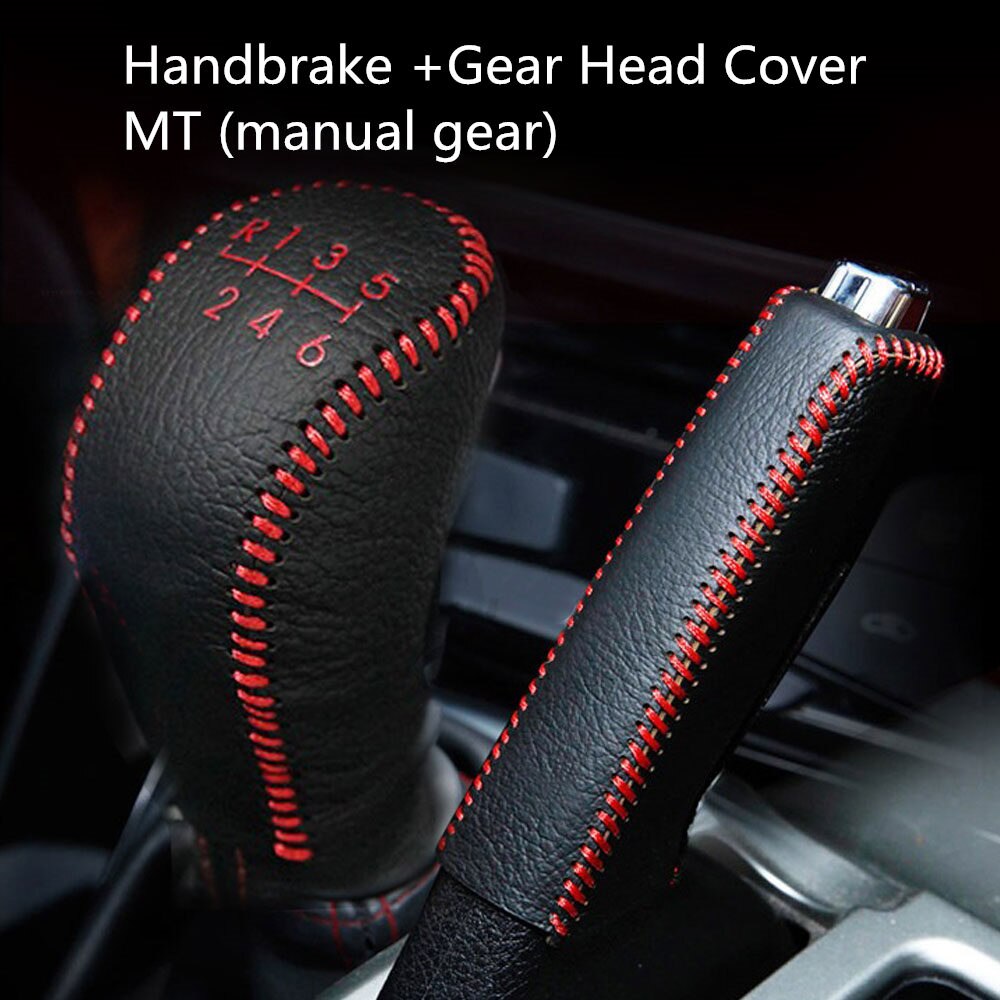 Car handbrake Gear Head Shift Genuine Leather Knob For Hyundai