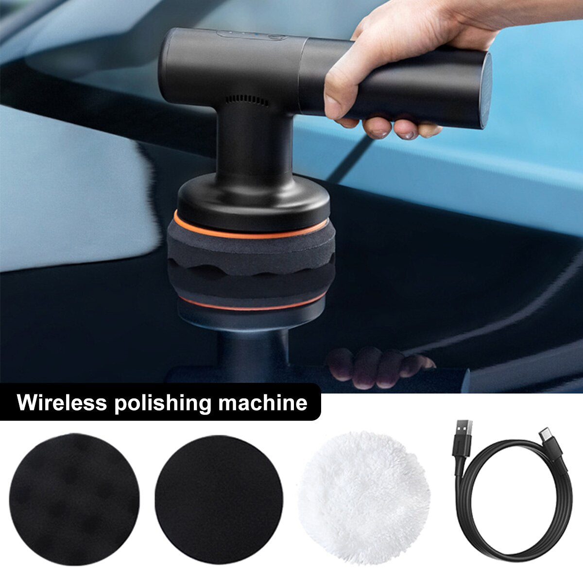 Car Polishing Machine Electric Wireless Polisher Adjustable Waxing Tools