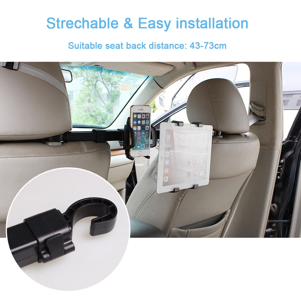 2 in 1 Holding Rack For Ipad Phone Holder Universal Car Back Seat Stand Bracket