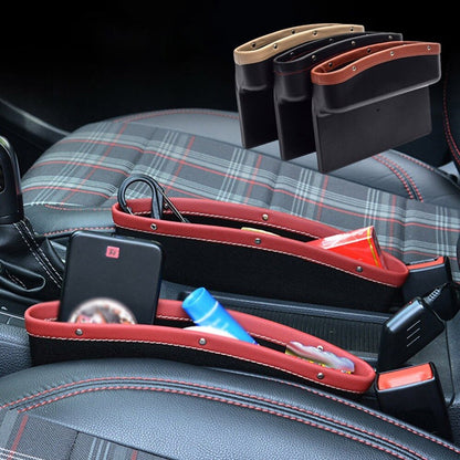 Car Seat Storage Box Portable Multifunctional Leather Gap Box Organizer