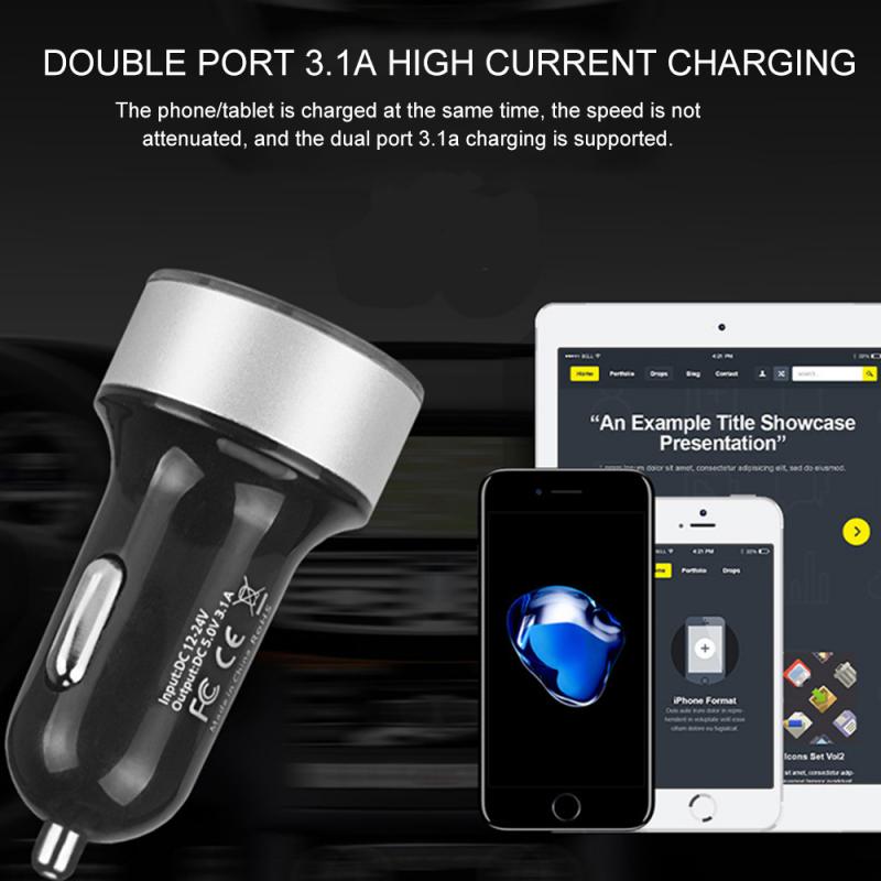 Car USB Quick Charge Voltage Display Splitter Socket QC 3.0 Charger