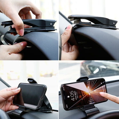 360° Rotation Car Dash Bullet Dashboard Phone GPS Clip Adjustable Phone Holder