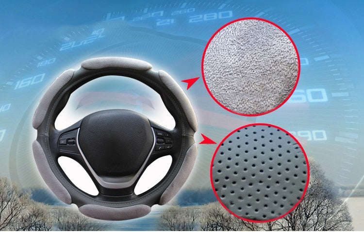 Car Non-slip Steering Wheel Cover 3D Design Braid Diameter 38CM