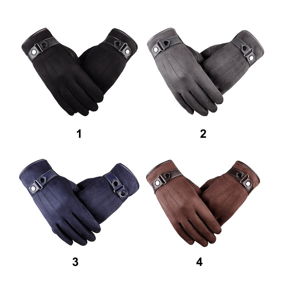Motorcycle Driving Gloves Winter Warm Anti-Slip Feel Screen Finger Gloves