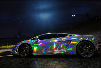Auto Car Plating Vinyl Holographic Wrap Film Rainbow Chrome Laser Sticker