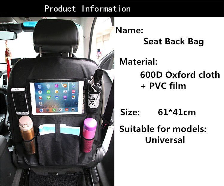 Car Backseat Portable Seats Backrest Hanging Storage Bags