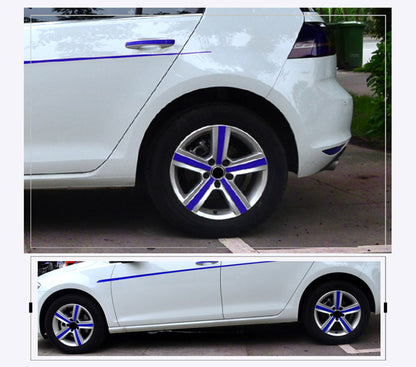 Car Carbon Fiber Scratch Protection Film Wheel Styling Sticker 4 Pcs/set