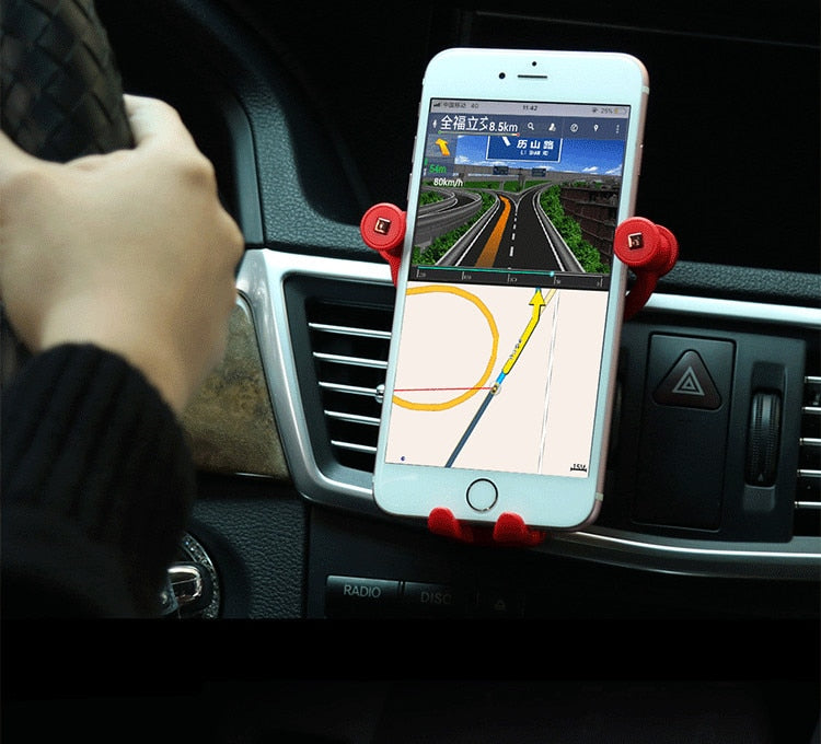 Car Phone Holder Universal Air Vent Mount Clip Cute Cell Phone Support