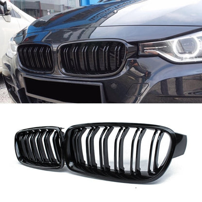 Car Styling Front Grille Kidney 1Pair Gloss Black For BMW F30 F31 F35 2012-2017