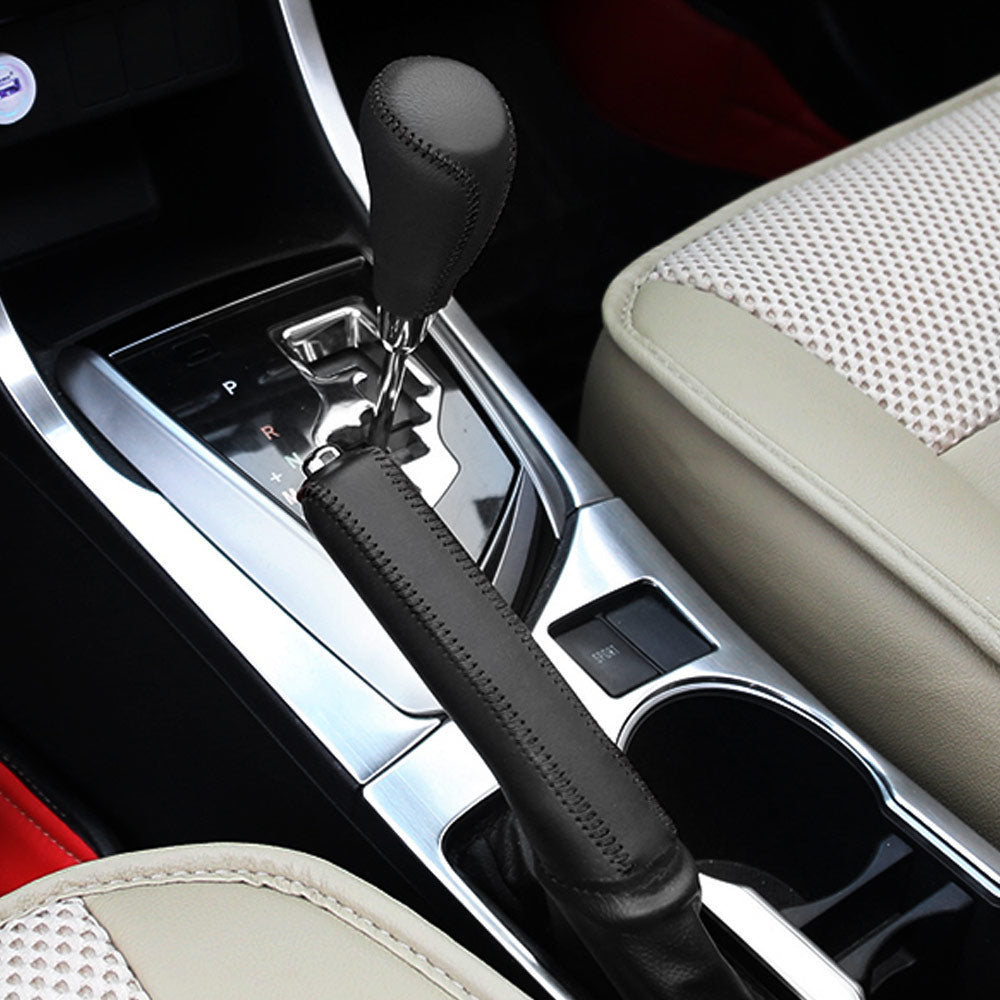 Car Styling Genuine Leather Hand-stitched Gear Shift Knob for Toyota Corolla