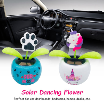 Car Interior Decorations Solar Powered Dancing Flower Car Styling Decor
