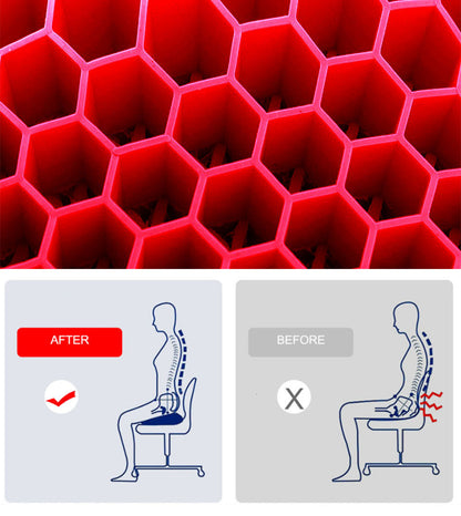 Car Elastic Padded Gel Sitting Honeycomb Seat Cushion