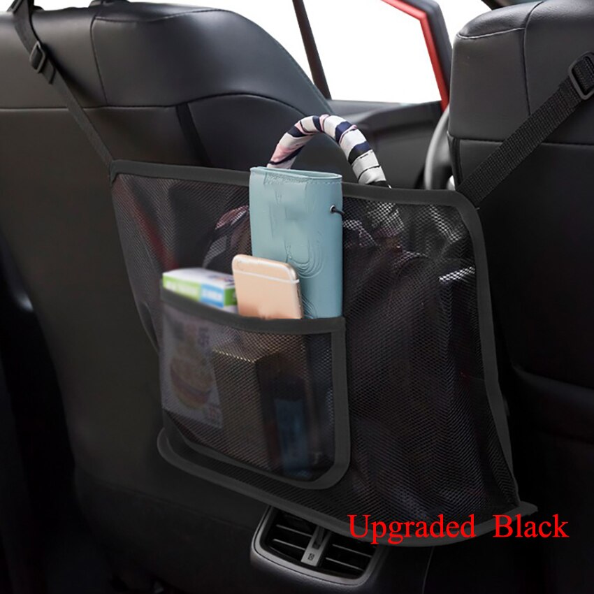 Car Hanging Mesh Storage Bags Universal Organizer For Car two-seat Pocket