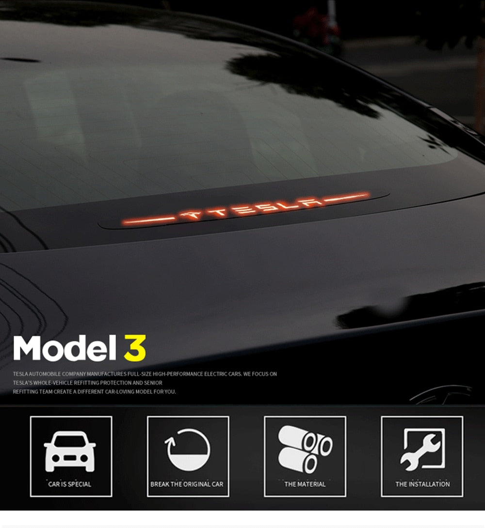 Car Brake Lights Car Sticker Car Decoration for Tesla Model Three Accessories Style