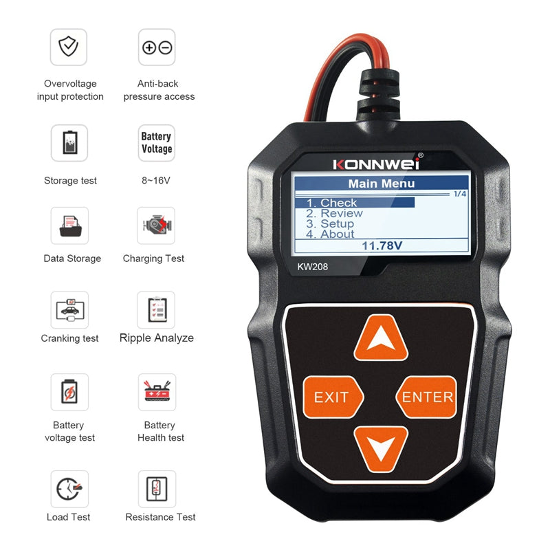 Car Digital 12V Automotive Battery Capacity Test Tool