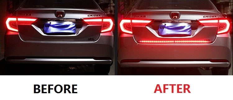 Car LED Pickup Arrow Red Flowing Yellow Turn Signal Lamp Scanning Brake Light Bar 100cm