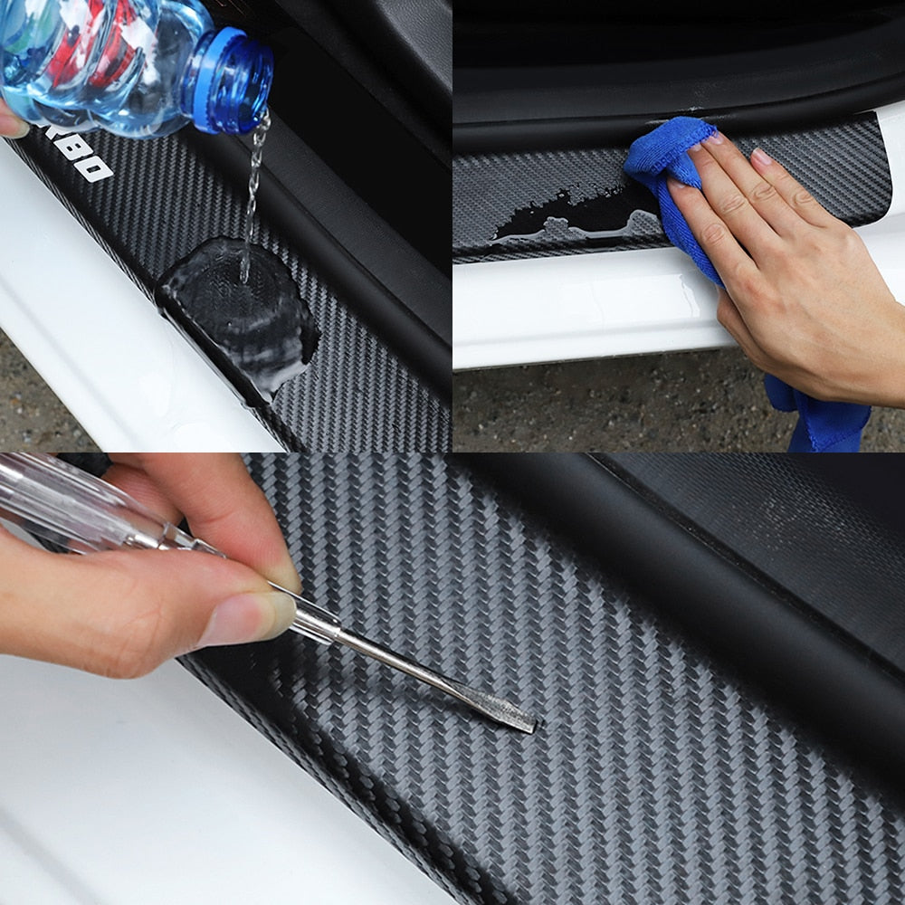 Car Styling Rear Bumper Trunk Stickers Fiber Bumper Load Edge Protector for Toyota Corolla