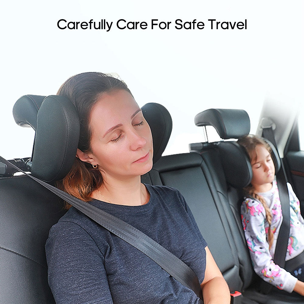 Car Seat Cushion Headrest Travel Rest Support Neck Pillow For Kids Adults
