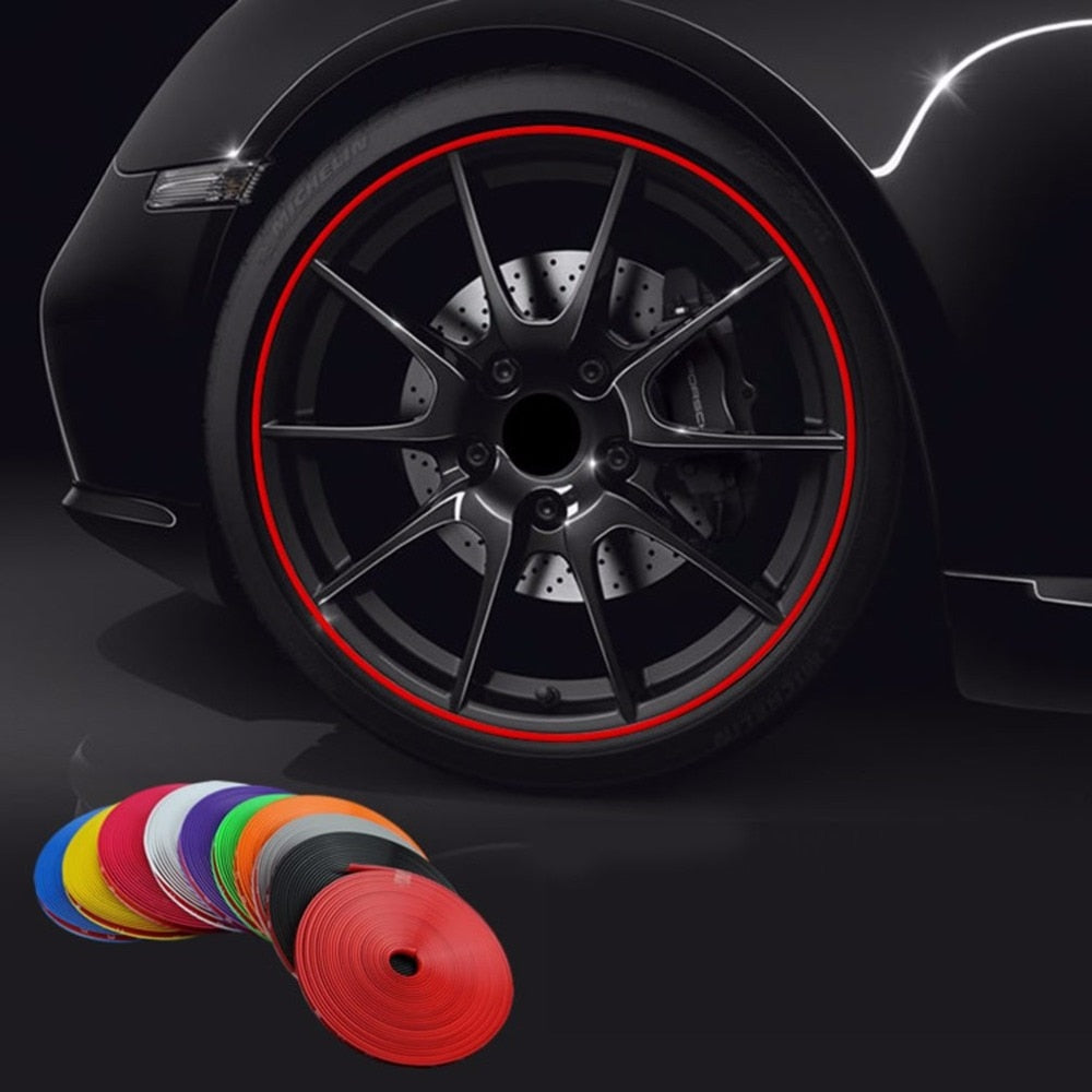 Car Color Wheel Rims Strip Tire Guard Line Rubber – dearmotor