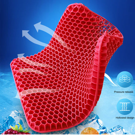 Car Elastic Padded Gel Sitting Honeycomb Seat Cushion