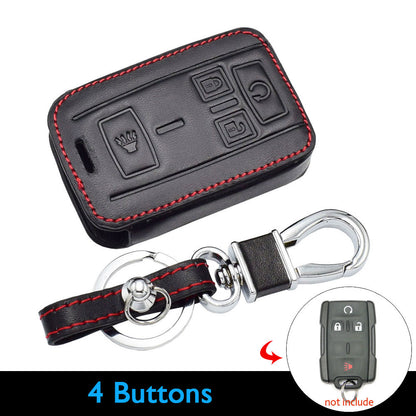 Car Key Case Smart Keyless Remote Fob Cover Auto Keychain For GMC Sierra