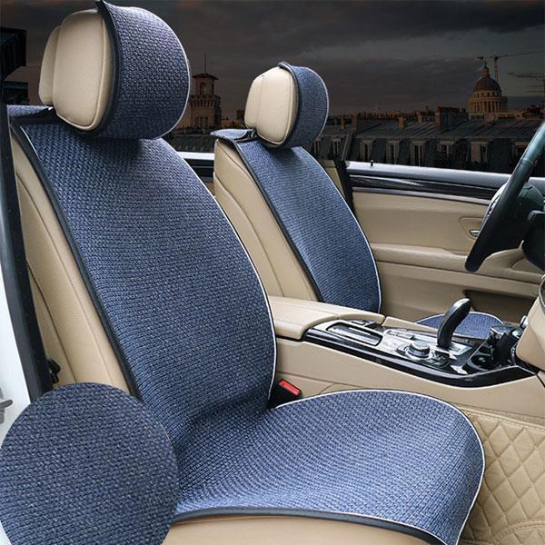 Car Seat Cushion Linen Fabric Ventilated Protector