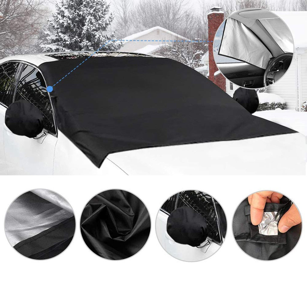 Car Windshield Cover Snow Frost Winter Wind Protector Magnetic Car Shield 212X145cm For All Cars