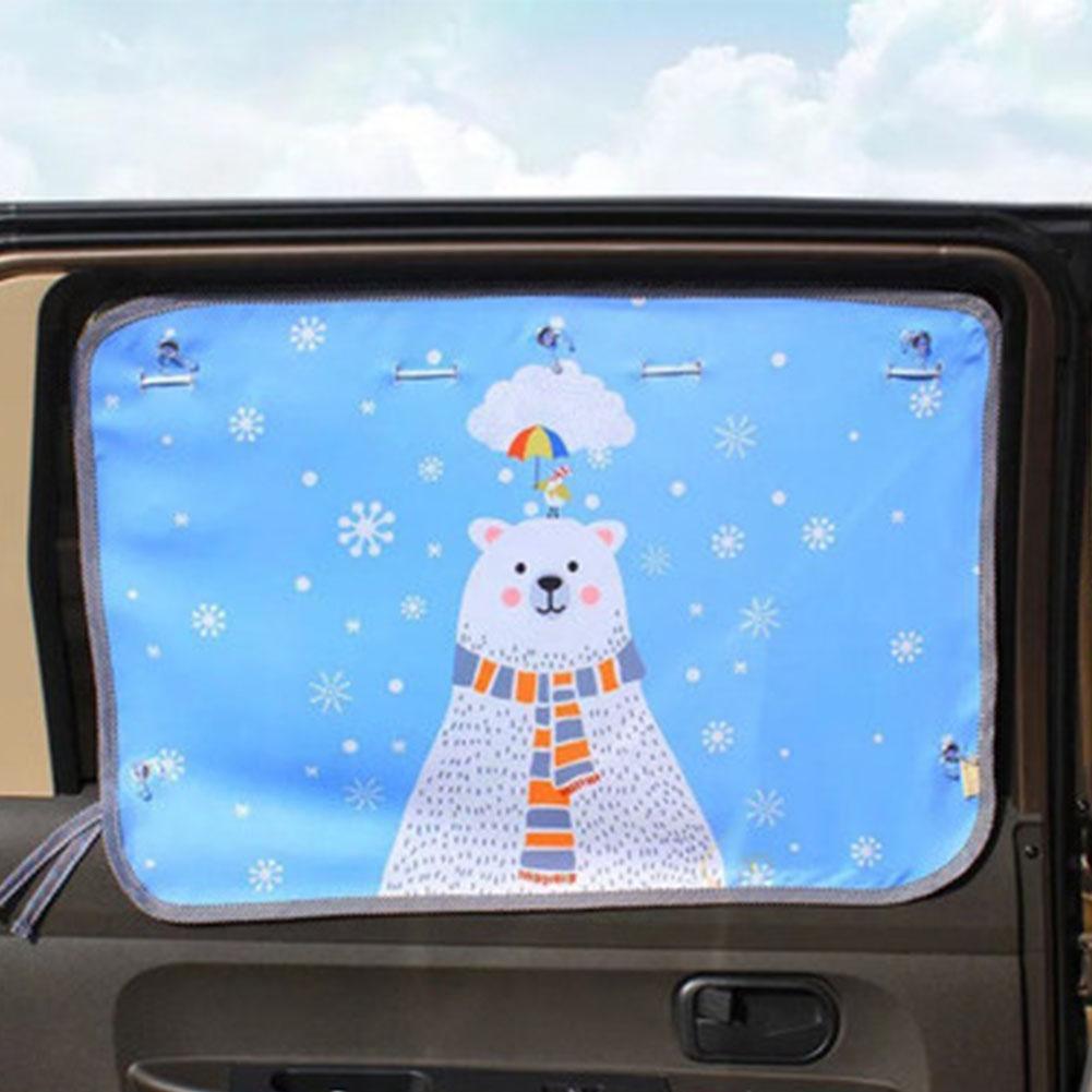 Car Window Sunshade Cartoon Universal Side Window Sunscreen Magnetic Curtain