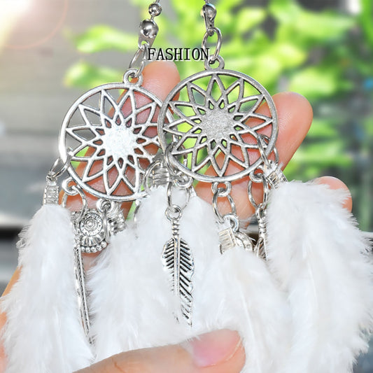 Mini Dream Catcher Car Pendant Wind Chimes Feather Decoration
