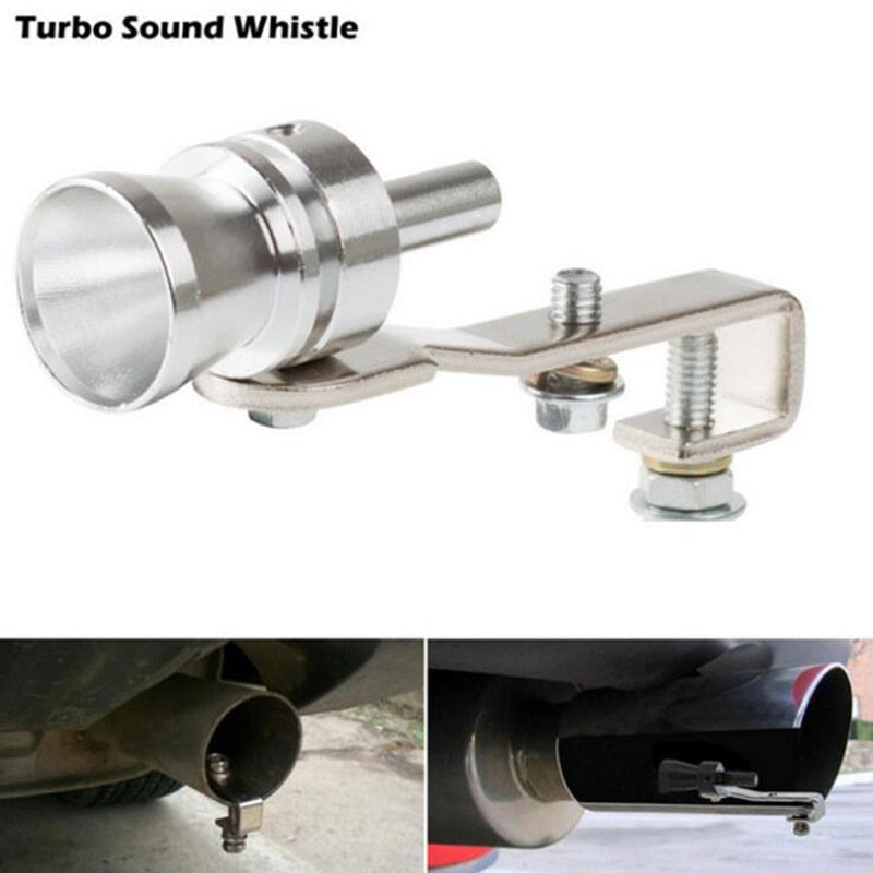 Car Exhaust Fake Turbo Whistle Pipe Sound Muffler Blow Off Valve Universal Simulator Whistler Replace Parts