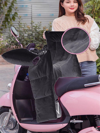 Motorcycle Leg Lap Cover with Handlebar Muffs Windproof Apron