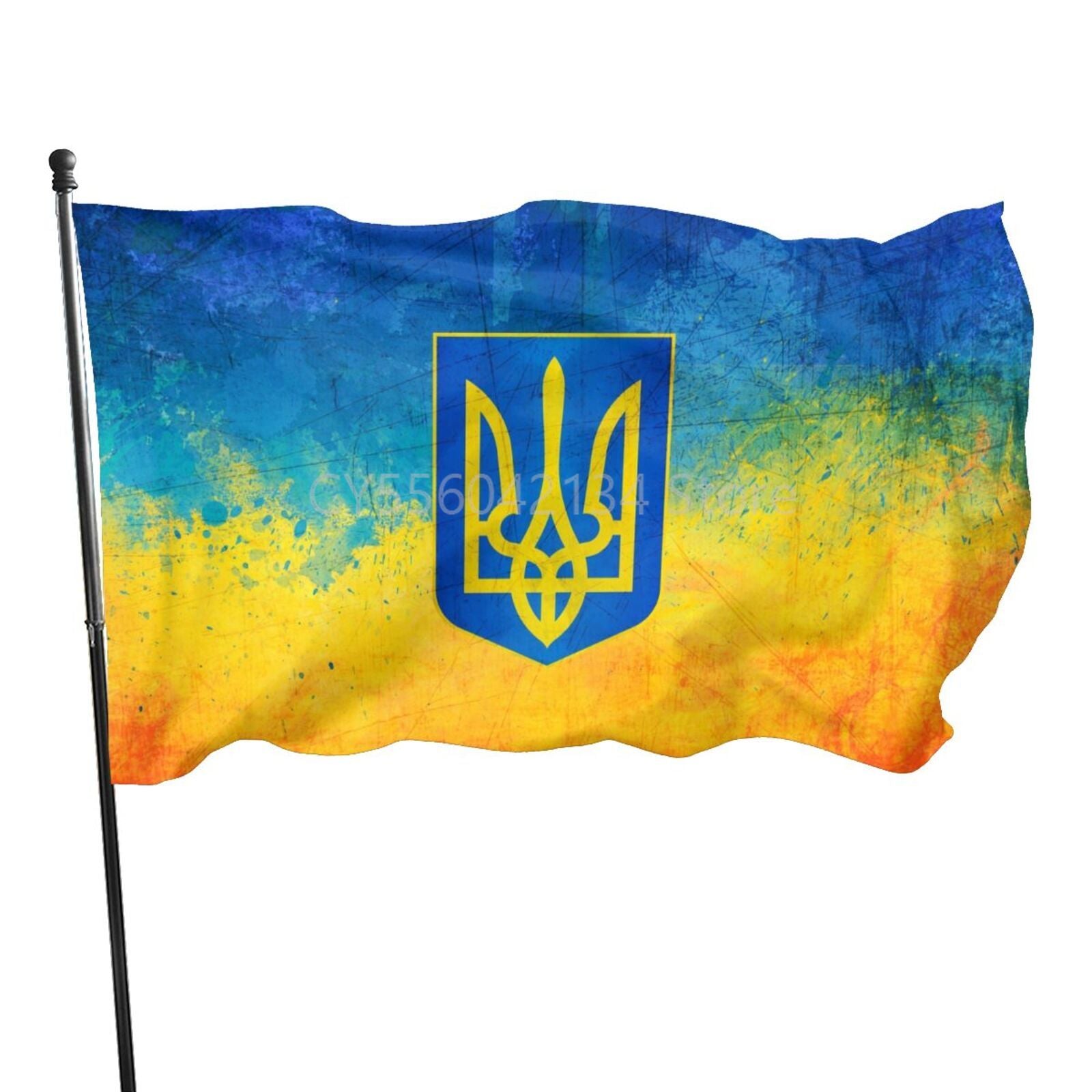 Ukraine National Flag Hanging Polyester Blue Yellow National Flags