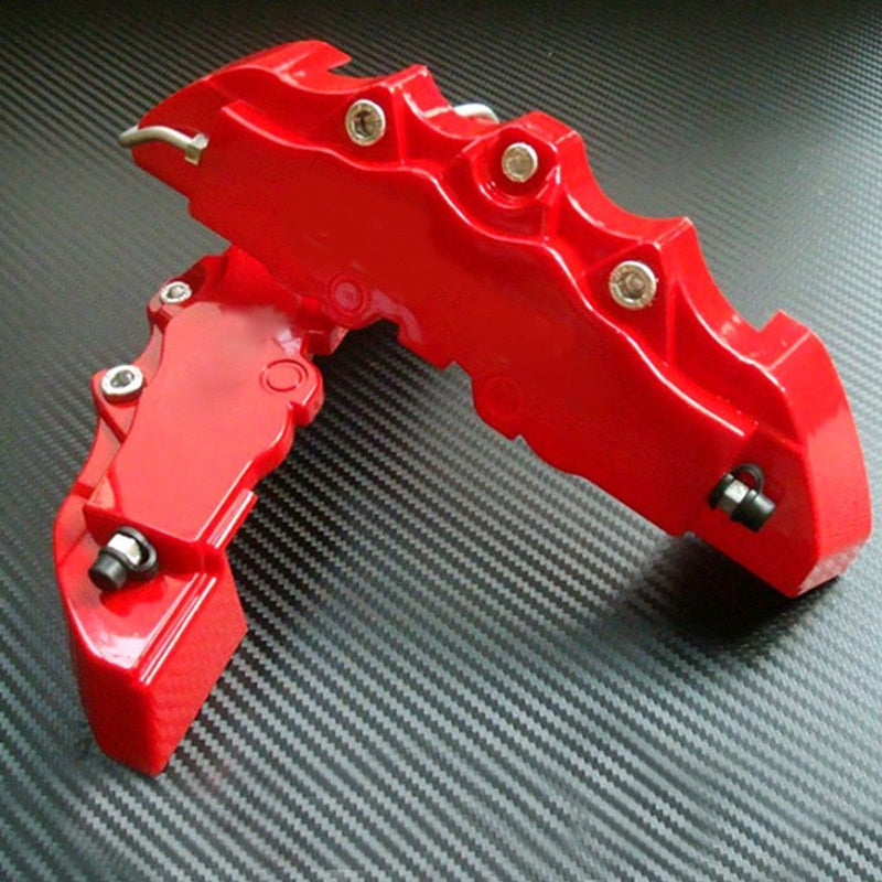 Car Brake Caliper Cover 3D Word Red Brake 4 Pcs Universal Sets