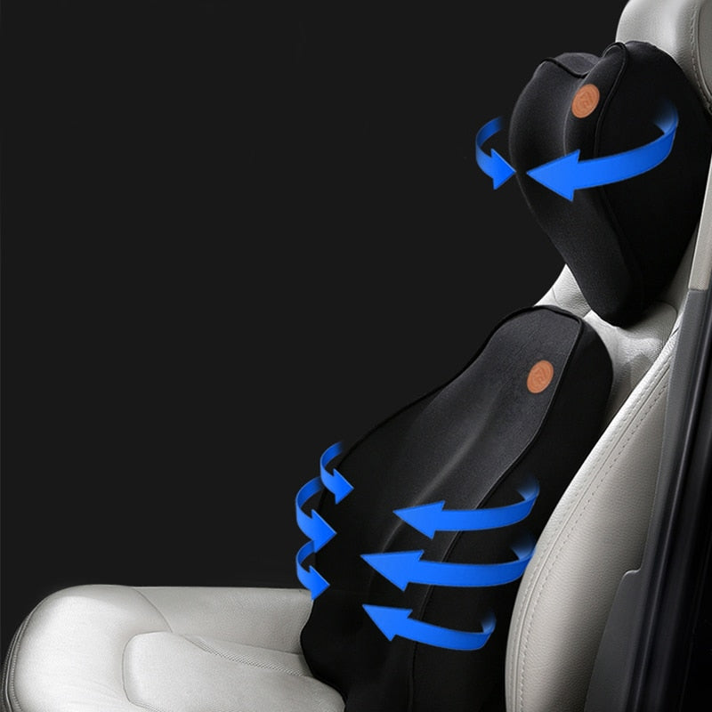 Car Neck Pillow Head Rest Universal Seat Headrest Memory Foam Travel Cushion