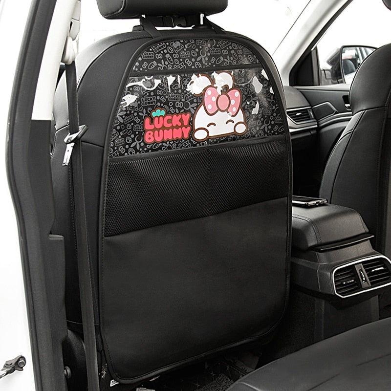 Car Seat Cover Kid Back Storage Pocket Wear Resistant