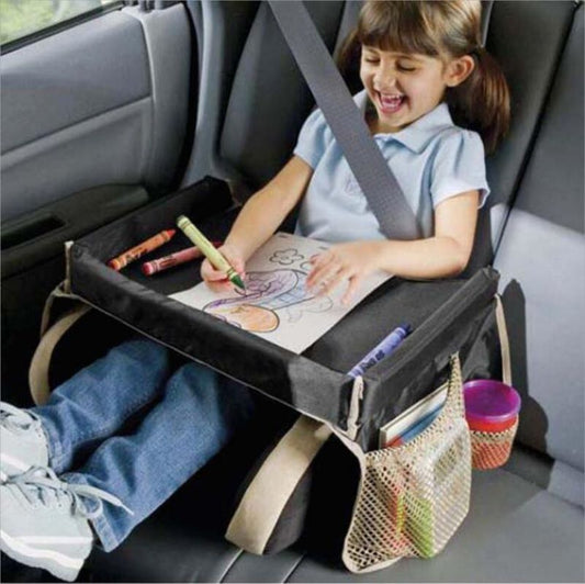 Car Seat Tray Toys Safety Seat Food Storage Kids Travel Dining Drinking Table