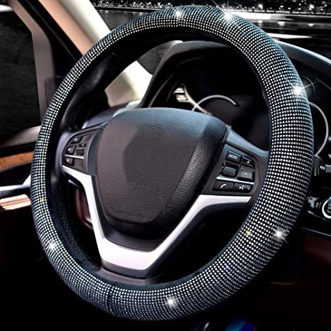 Car Steering Wheel Cover Glitter Crystal Rings