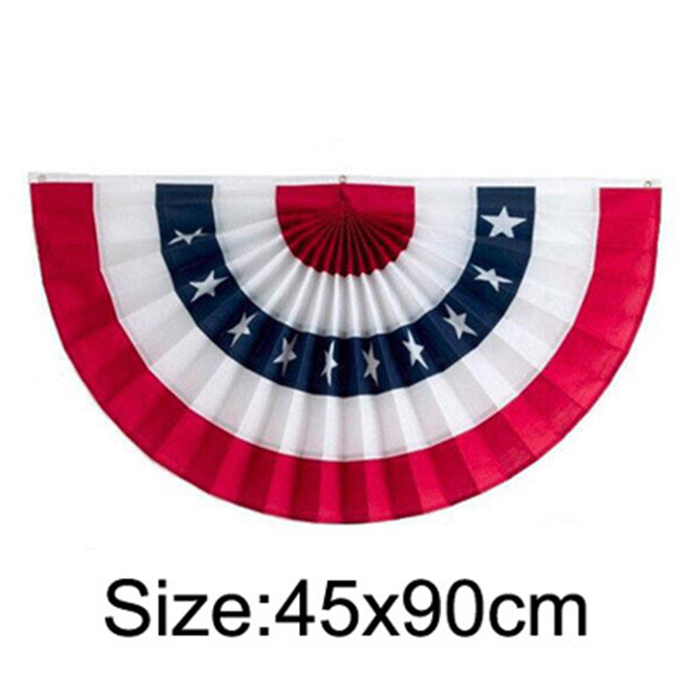 3*6ft Ruffled Ornament Banner Labor Day Independence Day American Flag
