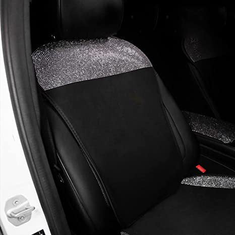 Car Universal Bling Back Crystal Rhinestones Seat Cushion Rear Bench Set