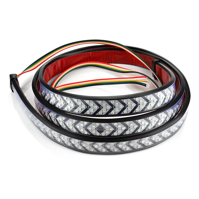 Car LED Pickup Arrow Red Flowing Yellow Turn Signal Lamp Scanning Brake Light Bar 100cm