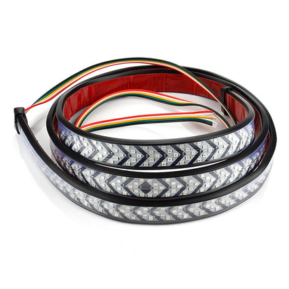 Car LED Pickup Arrow Red Flowing Yellow Turn Signal Lamp Scanning Brake Light Bar 100cm