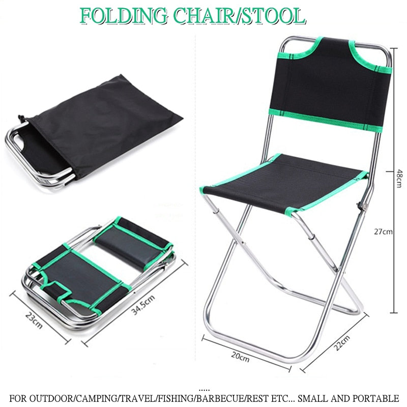 Outdoor Folding Chair Ultralight Fishing Portable Travel Picnic Chair