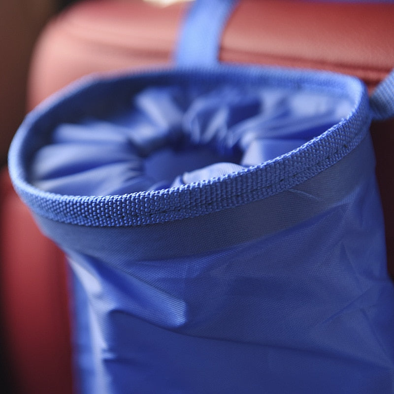 Car Seat Back Garbage Bag Portable Trash Oxford Cloth Organizer Case Box
