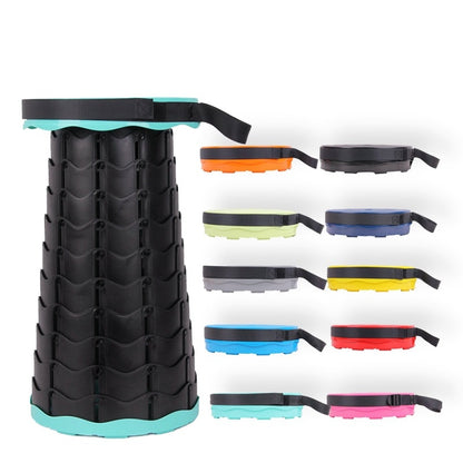 Portable Folding Seat Cushion Retractable Plastic Outdoor Telescopic Chair