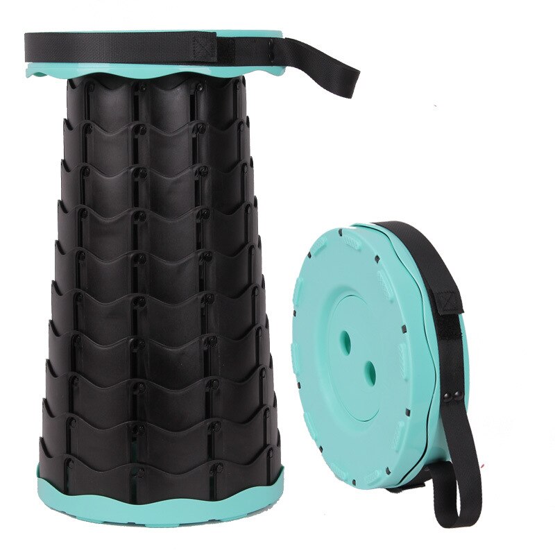 Portable Folding Seat Cushion Retractable Plastic Outdoor Telescopic Chair