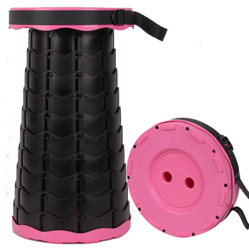 Portable Folding Seat Cushion Retractable Plastic Outdoor Telescopic Chair